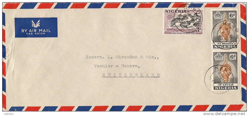 Nigeria Lettre Par Avion De 1960 - Nigeria (1961-...)