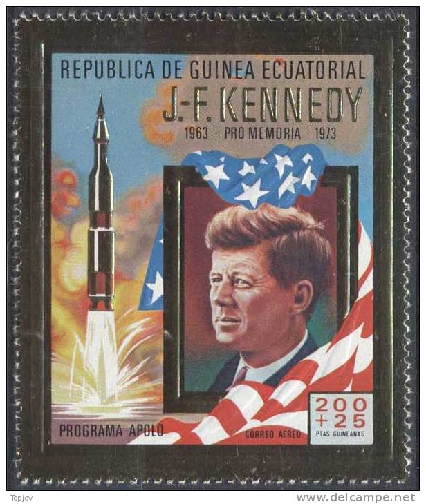 GUINEE EQUATORIALE - KENNEDY - APOLLO  -  GOLD  -  **MNH - Kennedy (John F.)