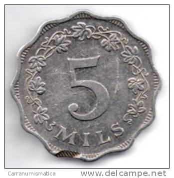 MALTA 5 MILS 1972 - Malta