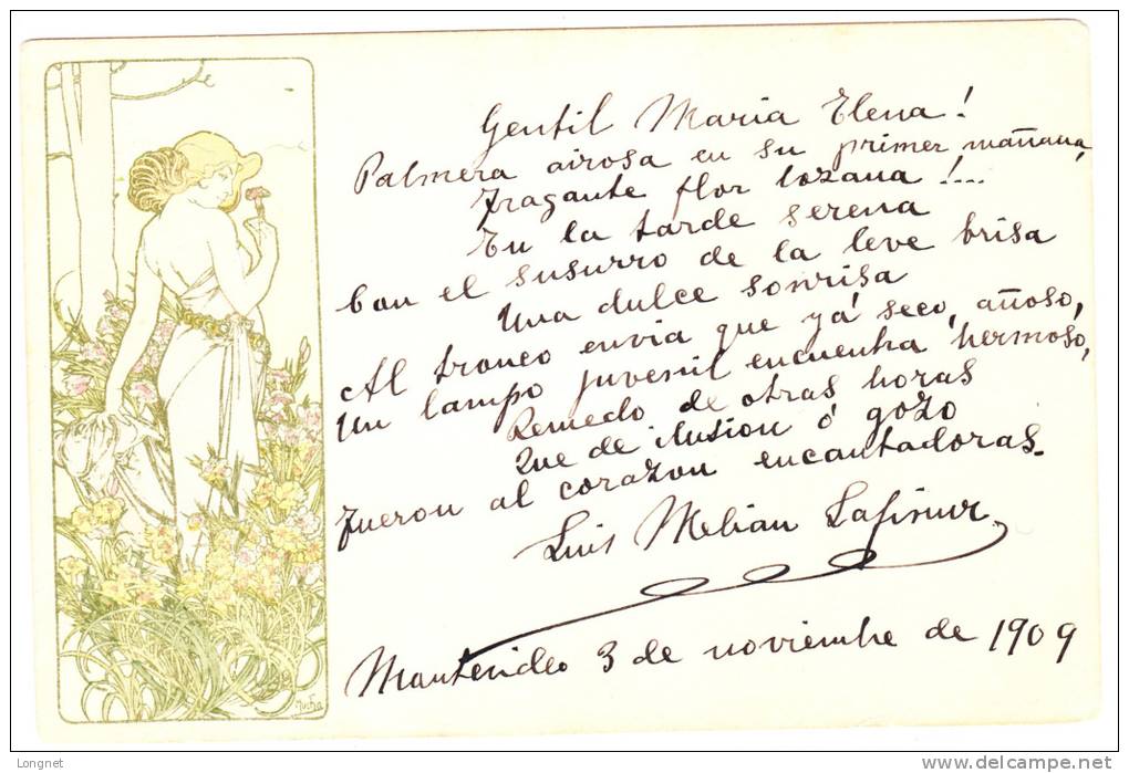 Alphonse MUCHA - Oeillets R-2  De La Série De 4 Fleurs Publié Par Champenois En 1900- N° 405 Bowers - Mucha, Alphonse