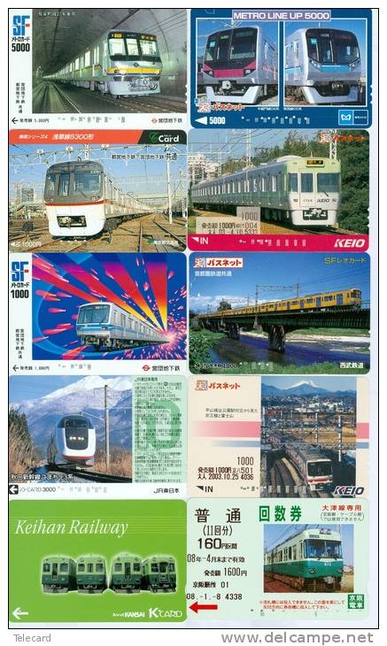 JOLI LOT De 90 CARTES PREPAYEES DIFFERENTES Japon (LOT 210)  TRAIN * DIFFERENT Japan CARDS - ZUG KARTEN - Collections