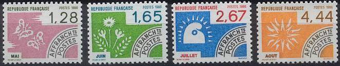 Préoblitérés Preo De 1986 N° 190 - 193  NEUFS **  LUXE - 1964-1988