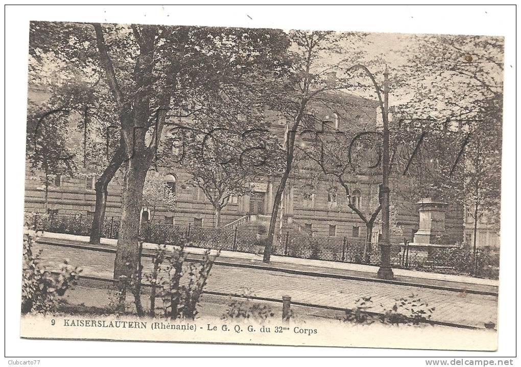 Kaiserlautern (Allemagne, Rhénanie) : La Caserne G.Q.G. Du 32ème Corps En 1929. - Kaiserslautern