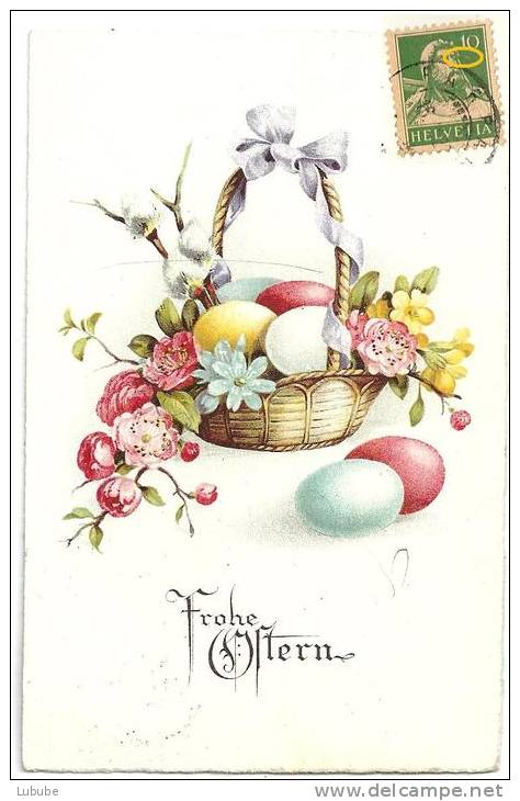 AK  Frohe Ostern  (Tell-Abart)             1927 - Abarten