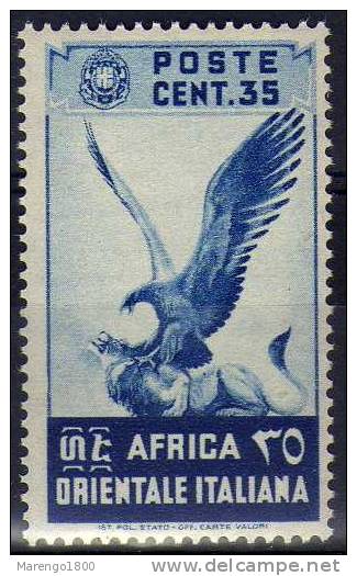 A.O.I. 1938 - Ordinaria C. 35 **   (g3034)   (NT !) - Africa Oriental Italiana