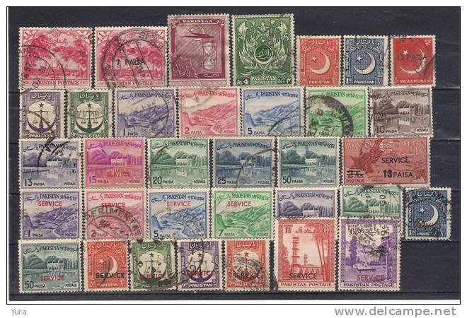 Lot 83   Pakistan  34 Different - Kilowaar (max. 999 Zegels)