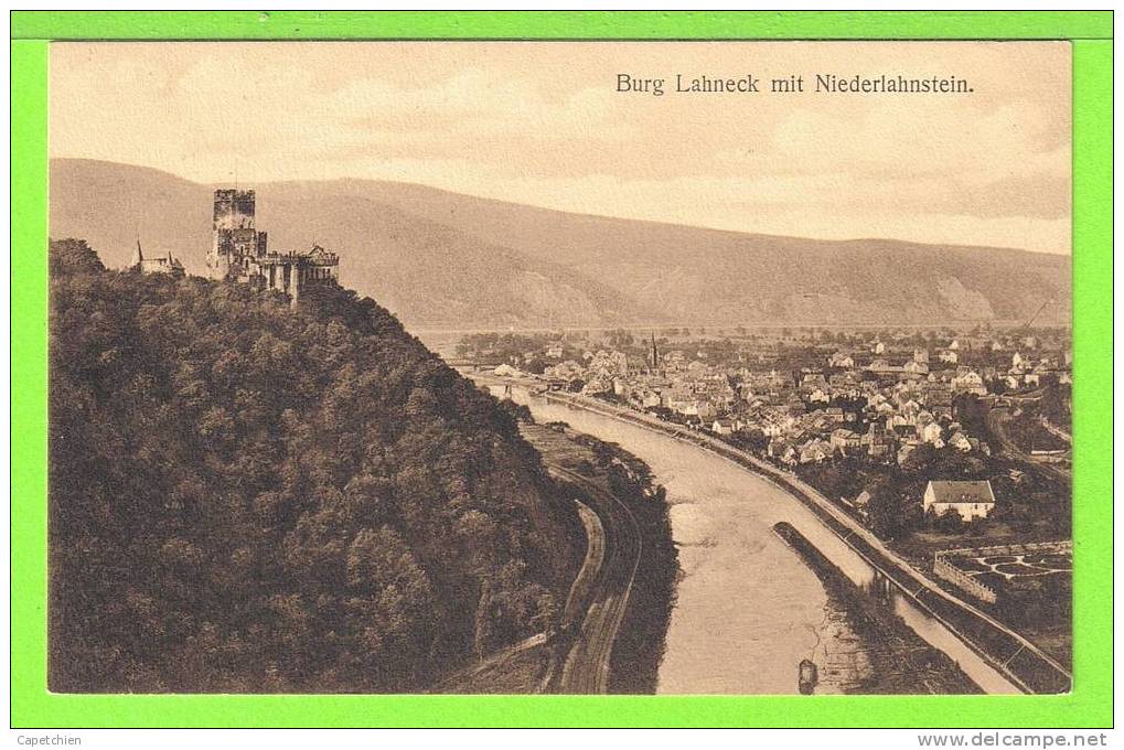 BURG LAHNECK MIT NIEDERLAHNSTEIN / Carte Vierge - Lahnstein