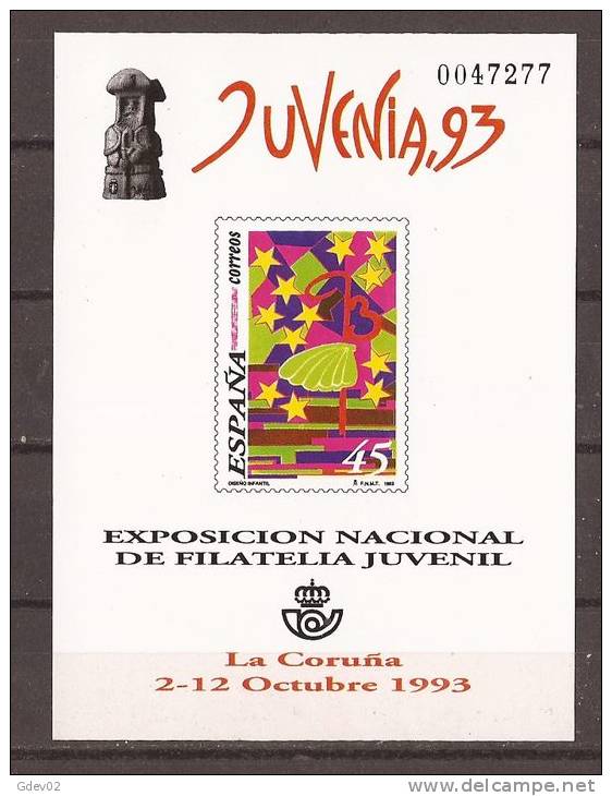 ESPO30-B012TO..España. Spain  Espagne.PRUEBA OFICIAL 30 .La Coruña.JUVENIA 93.1993.(Ed PO 30). LUJO - Sin Clasificación