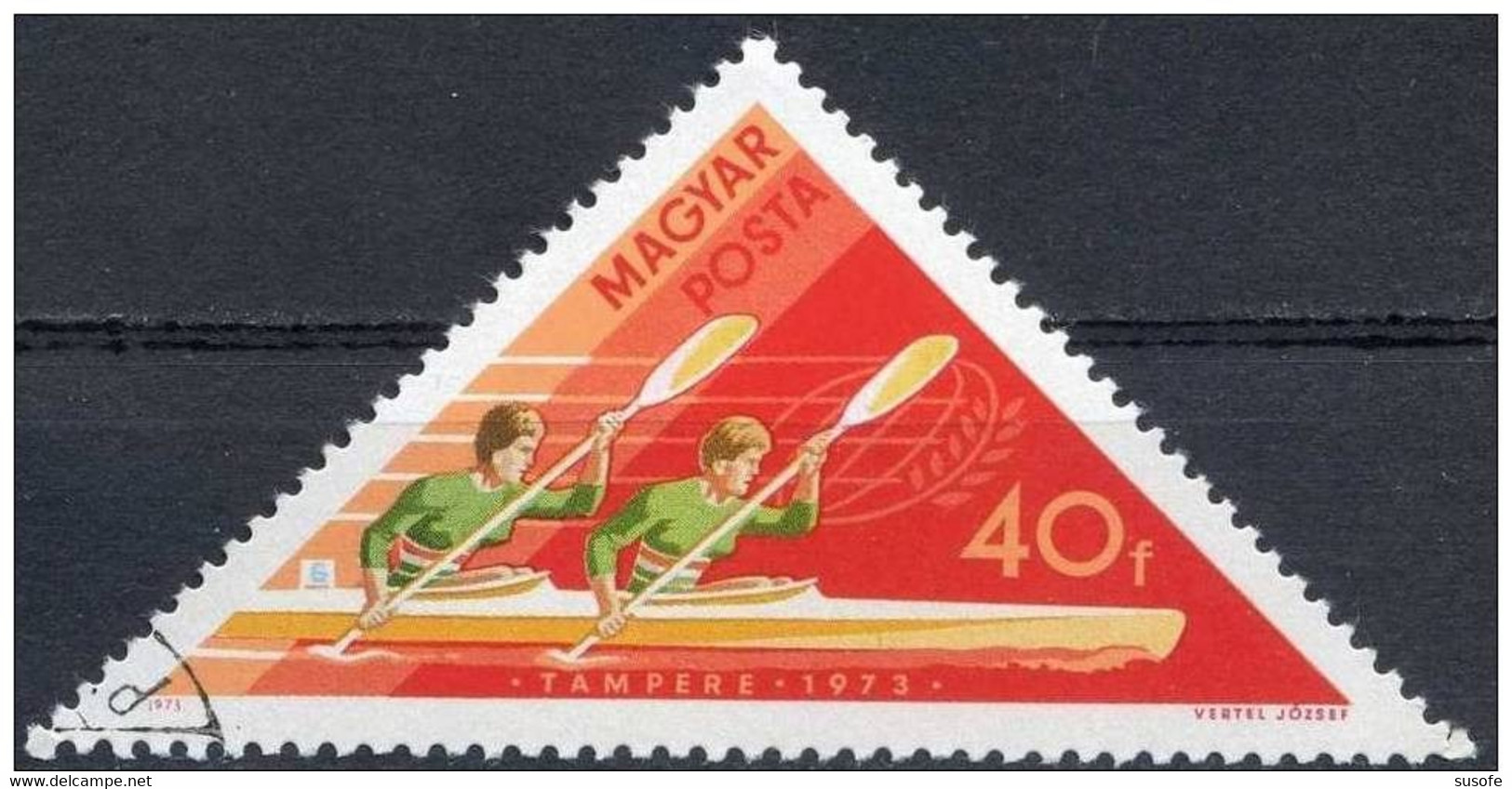 Hungria 1973 Scott 2261 Sello * Deportes Sports Doble Kayak Femenino Michel 2919A Yvert 2346 Magyar Posta Hungary Stamps - Unused Stamps