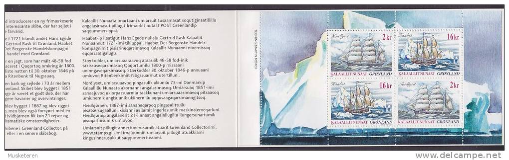 Greenland 2002 MH-MiNr. 12 Mi. 381-84 Grönländische Schiffe Ships Markenheftchen Booklet (2 Scans) MNH** - Markenheftchen