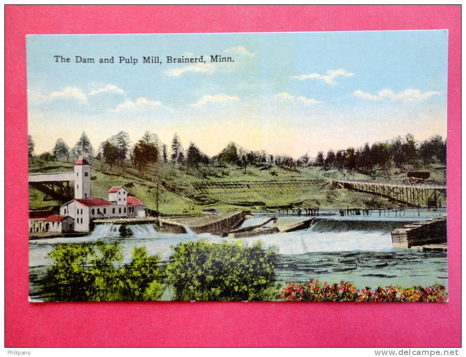 Brainerd MN  Dam & Paper Pulp Mill  Ca 1910-   --- ====    === Ref 517 - Other & Unclassified