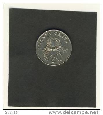 MONNAIE - SINGAPOUR - Twenty Cents 1986 - Singapore