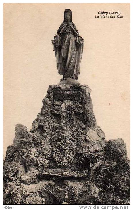 Cléry 45: Très Belle Carte Neuve "le Mont Des Elus" Statue De La Vierge - Monuments