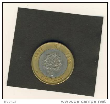 MONNAIE - MAROC - 10 Dirhams 1995 - Marruecos