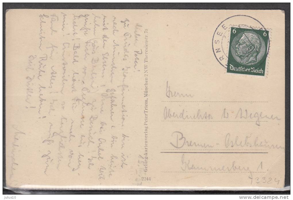 GERMANY 1937 Tegernsee Gesamtansicht Used #13324 - Bad Wiessee