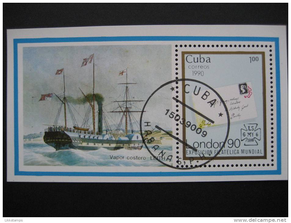 CUBA  1990   "STAMP  WORLD  LONDON  ´90"   INTERNATIONAL  STAMP  EXHIBITION    MINIATURE  SHEET - Other & Unclassified