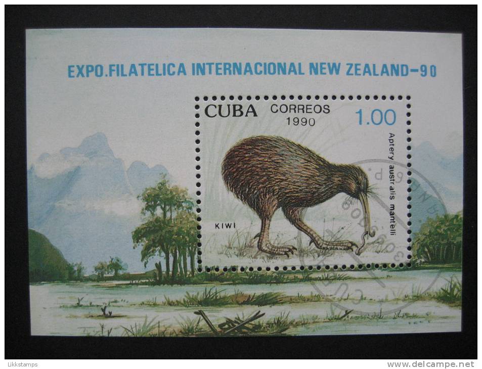 CUBA  1990   "NEW  ZEALAND  ´90"   INTERNATIONAL  STAMP  EXHIBITION    MINIATURE  SHEET - Other & Unclassified