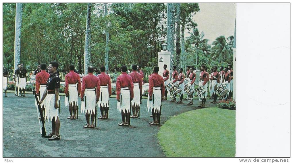 Fiji - Government House-The Changing Of The Guard.  B-1037 - Figi