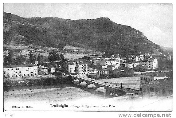 Ventimiglia 1: Borgo S. Agostino E Fiume Roia 1908 - Imperia