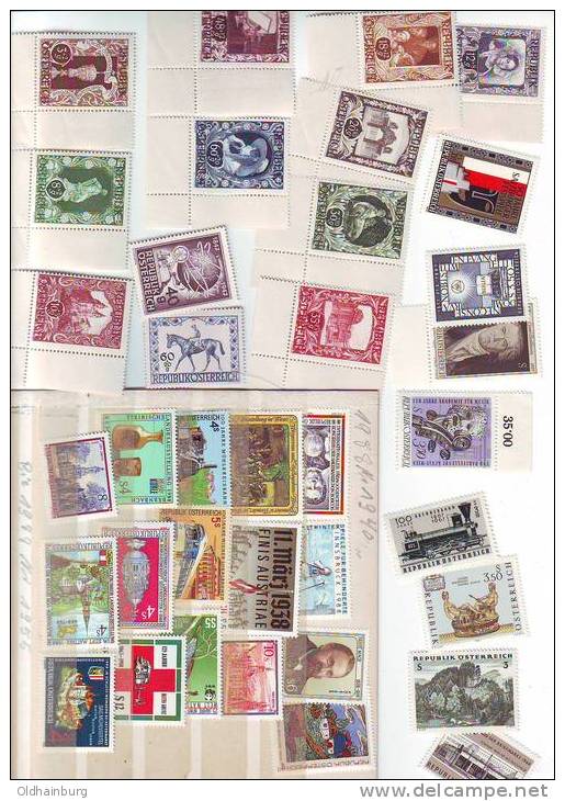 020b: Österreich- Wertlot Postfrisch ** Diverse, Michelwert 104.- €uro - Collections