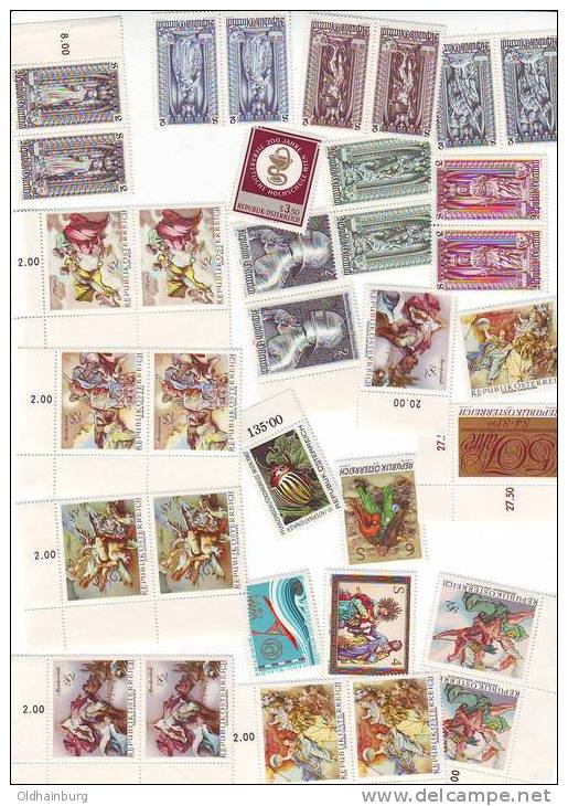 020b: Österreich- Wertlot Postfrisch ** Diverse, Michelwert 104.- €uro - Collections