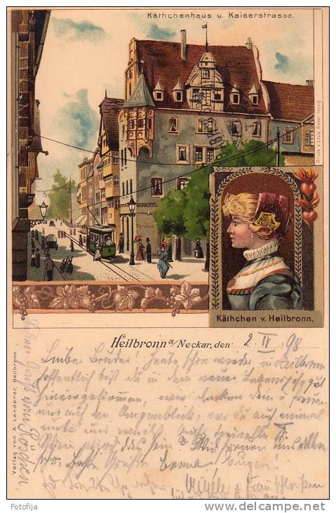 HELIBRONN KATHCHENHAUS  UNDIVIDED MAILED TO MEXICO 1898 - Heilbronn