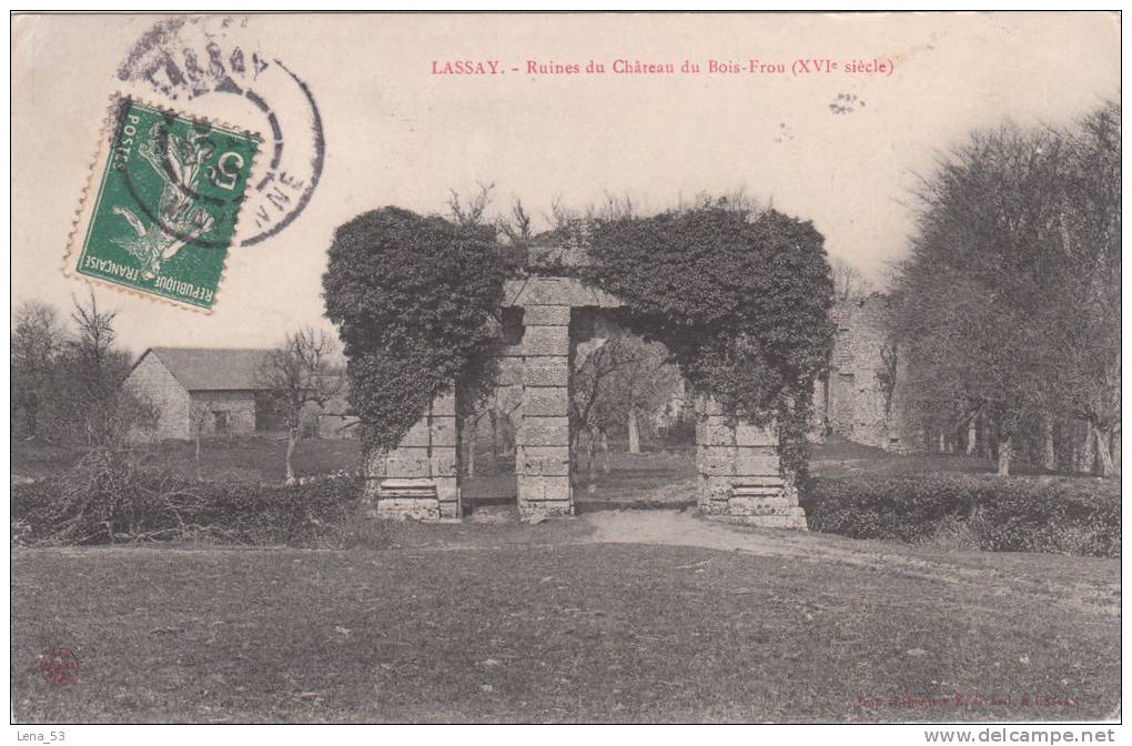 LASSAY   -  Ruines Du Château Du Bois-Frou (XVI° Siècle) - Lassay Les Chateaux