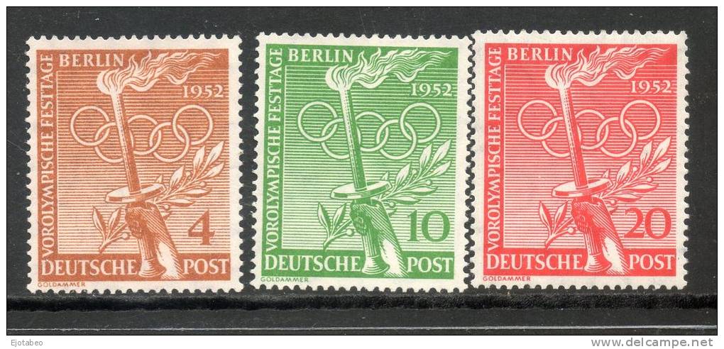 7  ALEMANIA   BERLIN -1952  Juegos Olímpicos  Tokio - Unused Stamps