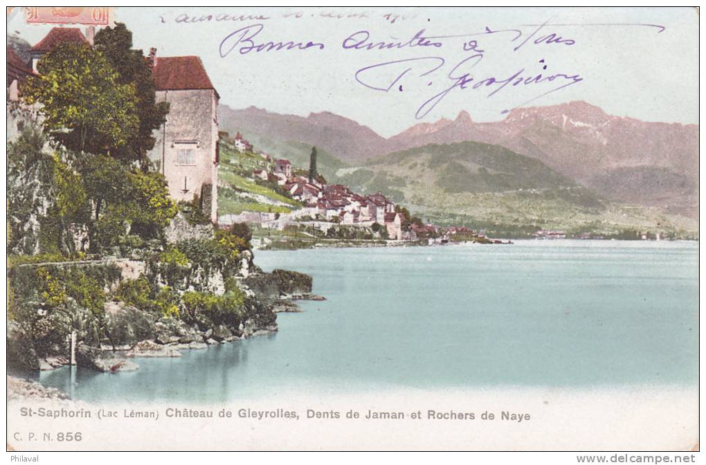 SAINT - SAPHORIN : Château De Glérolles - 1.IX.1908 - Saint-Saphorin