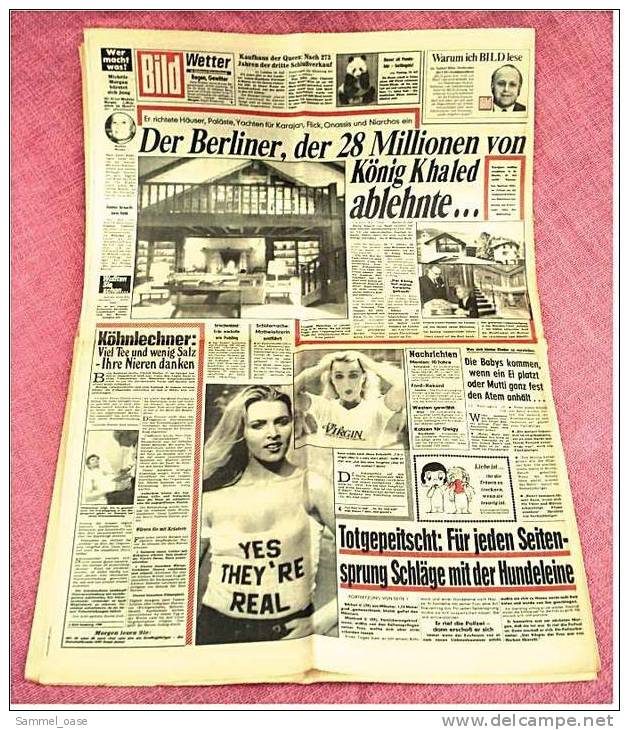 BILD-Zeitung Vom 10.7. 1980 : Khomeini Enteignet Deutsche Firmen , 7 Tote Beim Papst - Autres & Non Classés