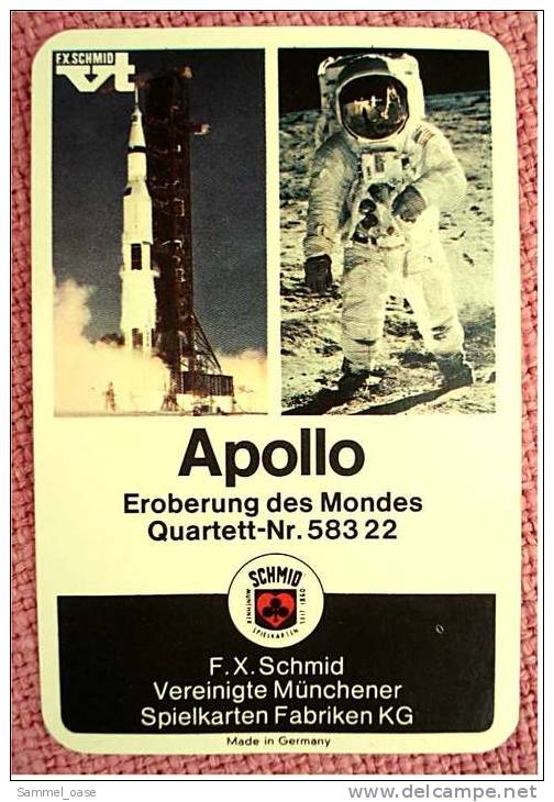 Apollo Quartett  -  Eroberung Des Mondes  -  F.X. Schmid Nr. 583 22  - Komplett - Denk- Und Knobelspiele