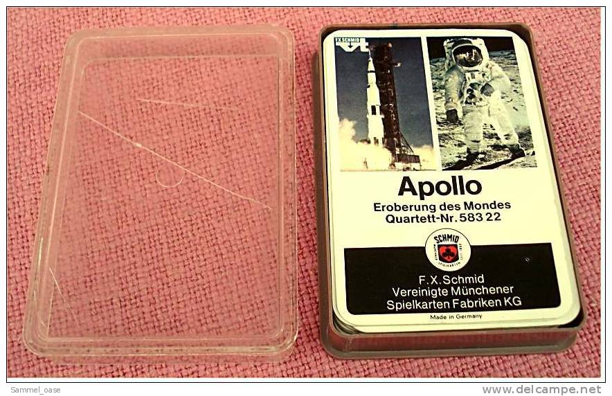 Apollo Quartett  -  Eroberung Des Mondes  -  F.X. Schmid Nr. 583 22  - Komplett - Denk- Und Knobelspiele