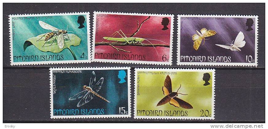 P3896 - BRITISH COLONIES PITCAIRN Yv N°149/53 ** INSECTS - Islas De Pitcairn