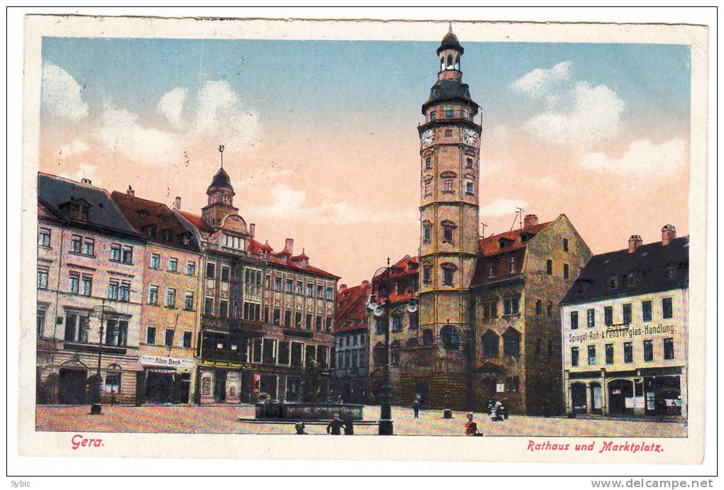 GERA - Rathaus Und Marktplatz - 1920 - Gera