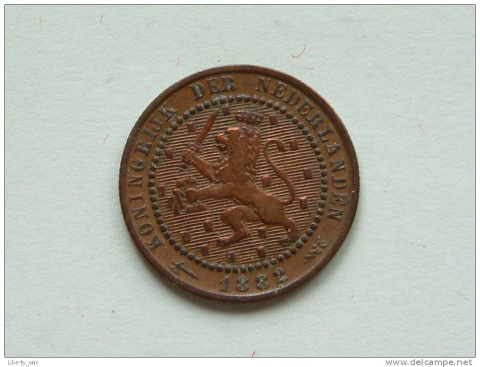 1882 - 1 Cent / KM 107 ( Uncleaned - For Grade, Please See Photo ) ! - 1849-1890 : Willem III