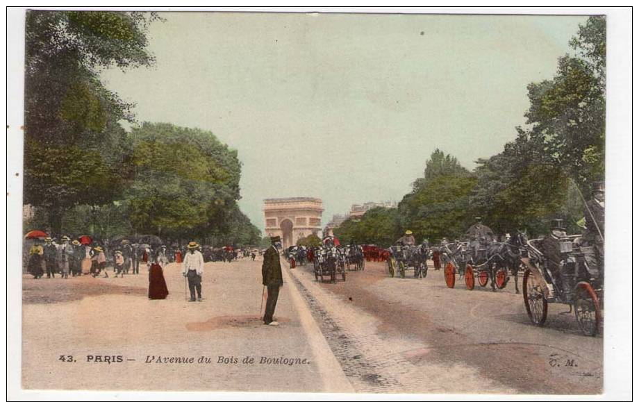 B491/CPA PARIS AVENUE BOIS DE BOULOGNE - Arrondissement: 16