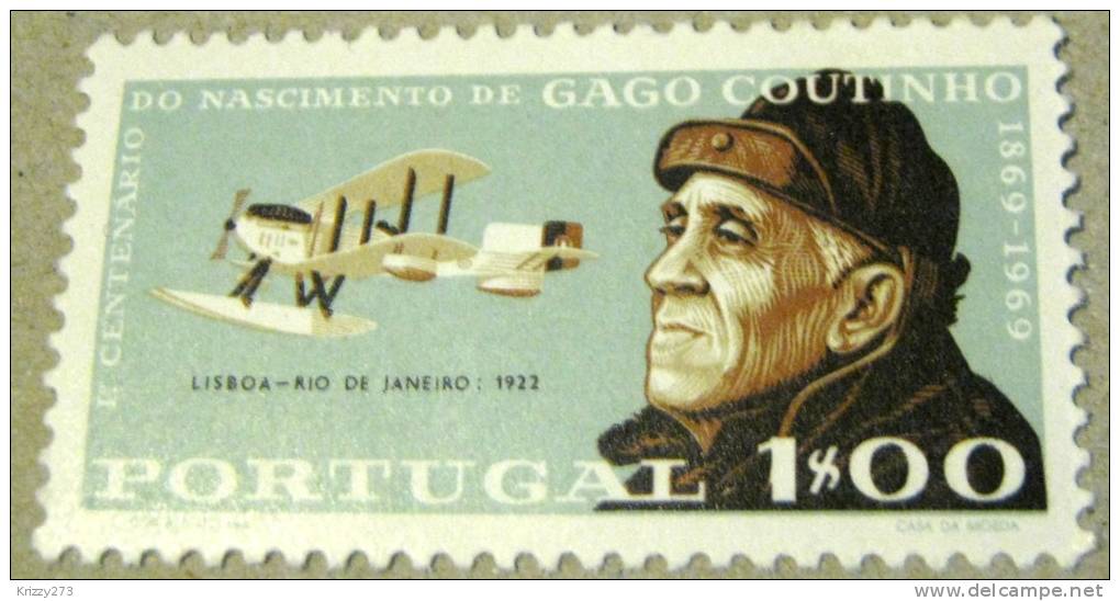 Portugal 1969 Centenary Of The Birth Of Gago Coutinho 1esc - Mint - Neufs