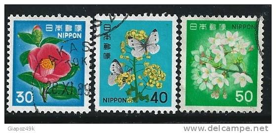 ● JAPAN 1981 - FIORI - N.° 1343 / 45 Usati , Serie Completa - Cat. ? € - Lotto N. 67 - Used Stamps