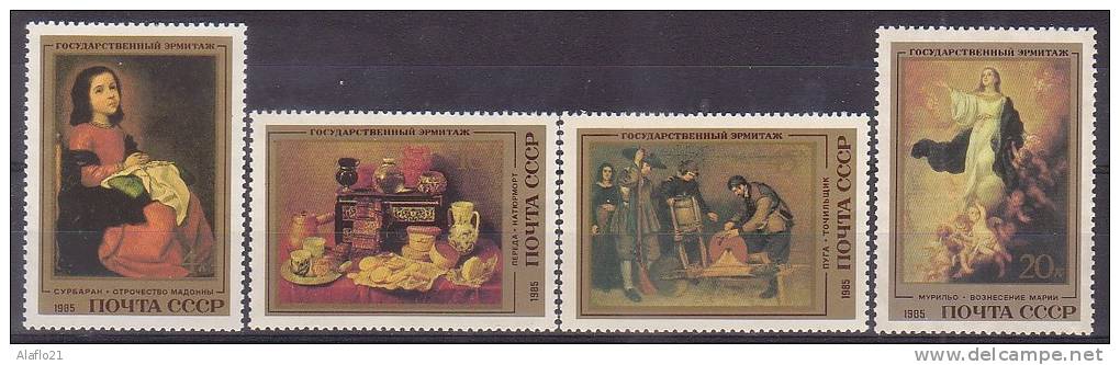 £12 - RUSSIE - N° 5186 à 5189 - Tableaux Musée Ermitage 1985 - NEUFS SANS CHARNIERE - Neufs