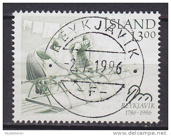 Iceland 1986 Mi. 656     13 Kr Stadt Reykjavik 200 Jahre Deluxe REYKJAVIK Cancel !! - Used Stamps