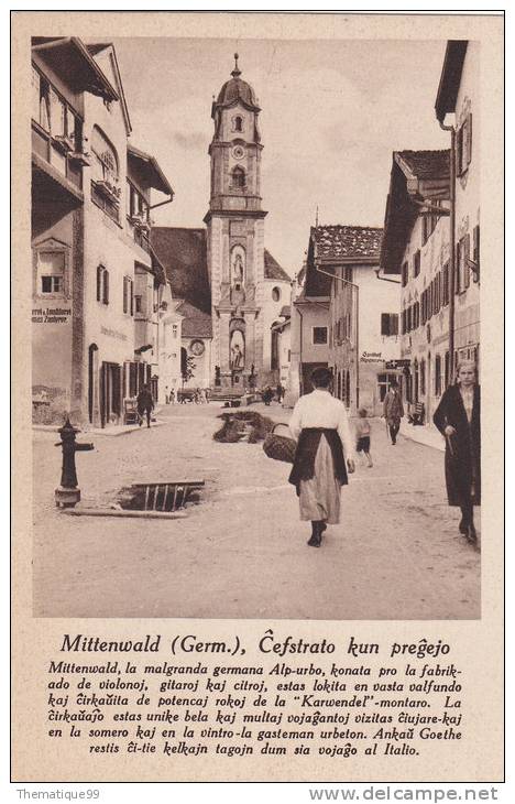 Entier Postal D'Allemagne Thème Esperanto, Mittenwald, Texte Sur Lutherie Violon Guitare Goethe - Musik