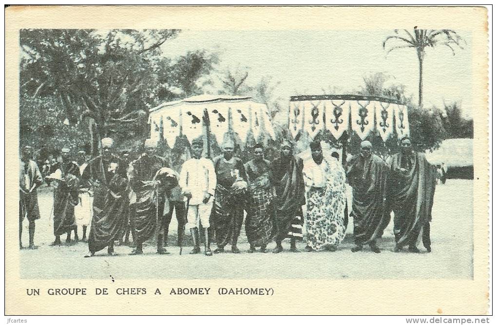 Etr - Afrique - DAHOMEY - Un Groupe De Chefs A Abomey - Carte De L'Expo De Paris 1931 - Dahomey