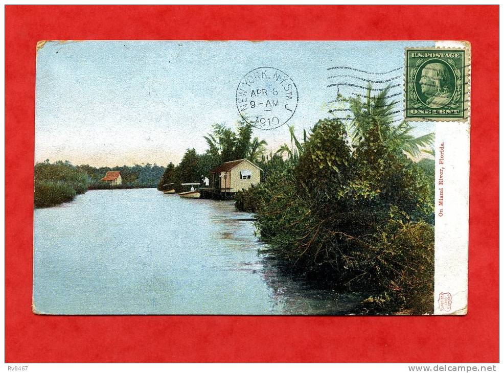 * On Miami River, Florida-1910(Adressée Dans L´AISNE) - Miami