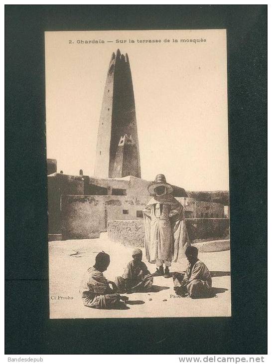 Algérie - GHARDAÏA - Sur La Terrasse De La Mosquée ( Animée Ed. Michenaud ) - Ghardaia