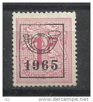 BELGIQUE ,  1 F , Chiffre Sur Lion , 1951 , 1965 - Typo Precancels 1951-80 (Figure On Lion)