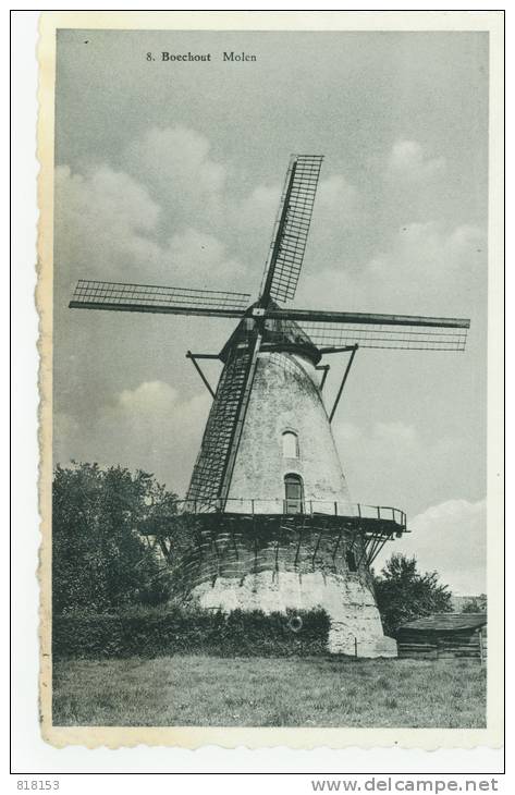 8.Boechout   Molen (kaart Vertoont Wat Vochtslijtage Li  Zie Scan) - Boechout