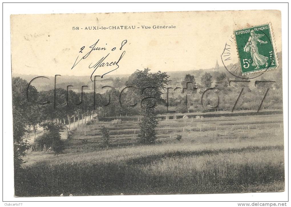 Auxi-le-Château (62) :Vue Générale Sur La Route Et Les Terres Agricoles En 1904 (animée). - Auxi Le Chateau