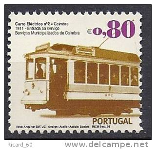 Timbre(s) Neuf(s)** Portugal,transports En Commun à Coimbra, Carro Electrico, Tramway, 2008 - Unused Stamps