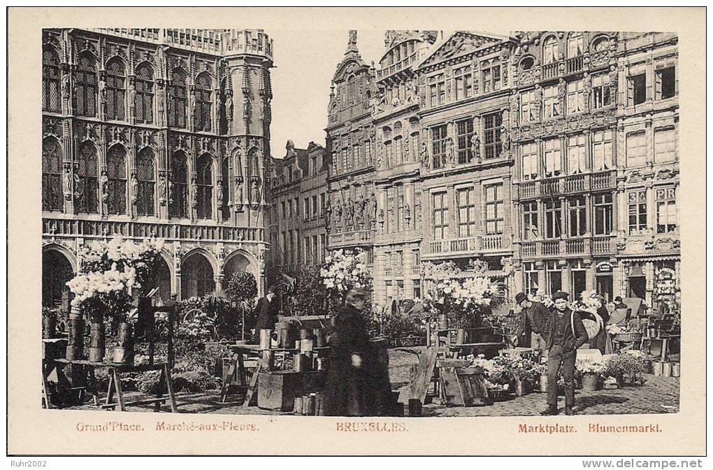 Alte AK Brüssel /  Bruxelles Grand'Place, Marché-aux-Fleurs (ca. 1918) - Markets