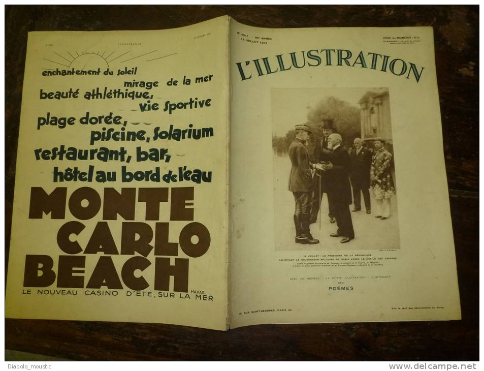 1931 :Béthune ,Mondidier ;Cimetière Français Williamsbourg USA ;Villa Du Repos (Villeneuve-les-Avignon;P Roblème De L' O - L'Illustration